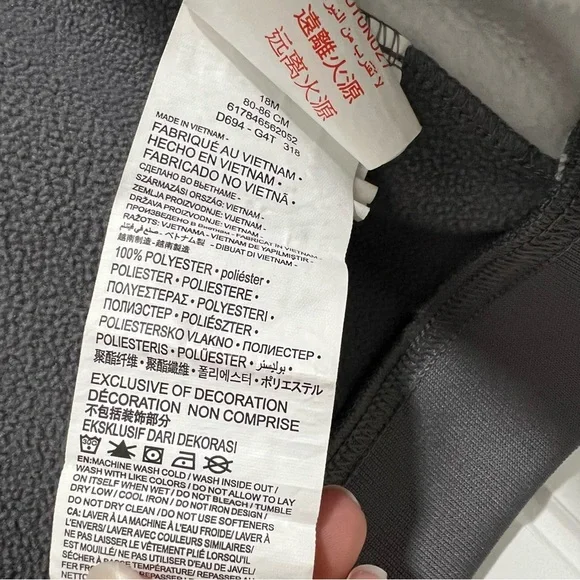 Nike Toddler Grey Full Zip Jacket Size 18 Months - Picture 4 of 4